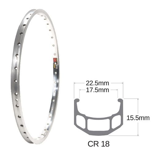 Sun CR-18 27" 32h Schrader Rim , 630 ISO, Polished