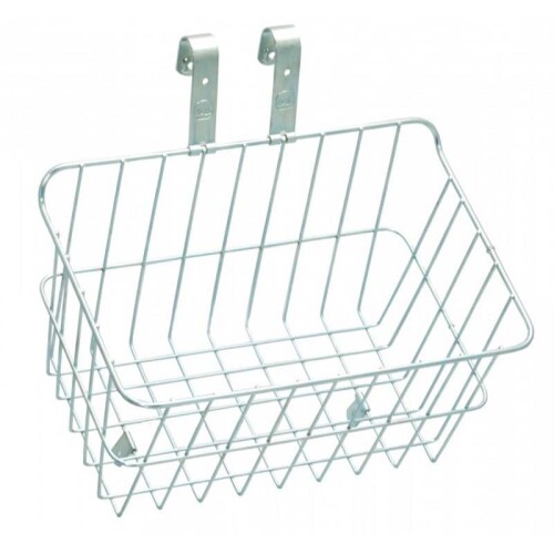Wald 14x9x7 Front Drop Top Chrome Basket - Stylish & Functional Bike Storage In Silver